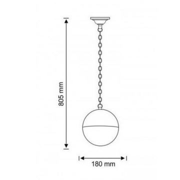 Buiten hanglamp ULSA 1xE27/12W/230V IP44