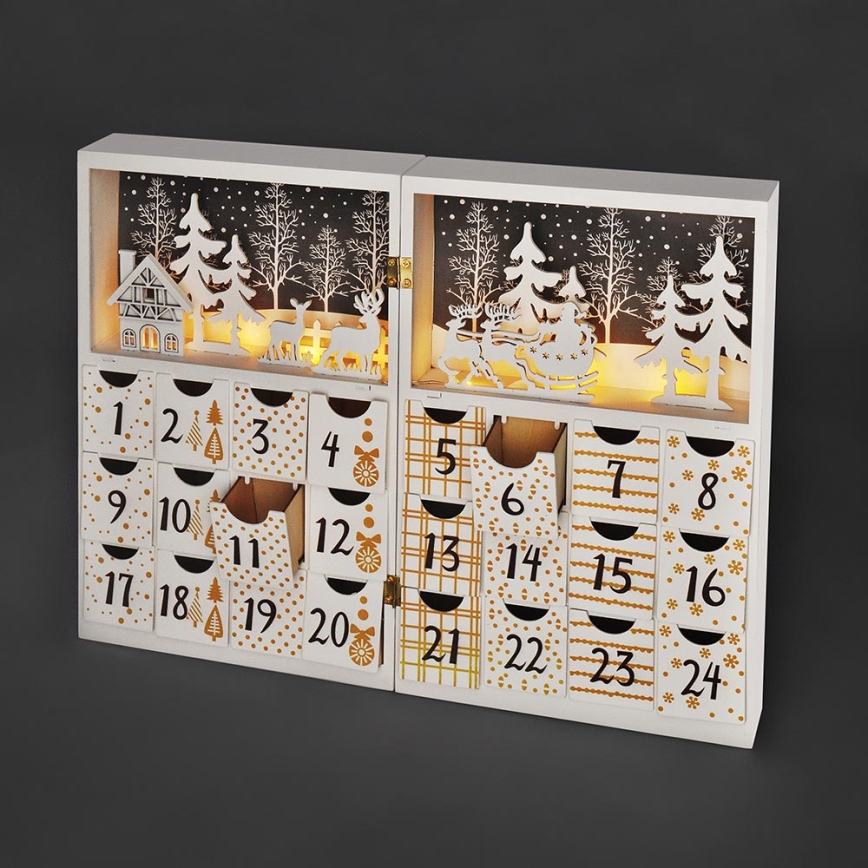 Calendrier de l'avent LED/2xAAA