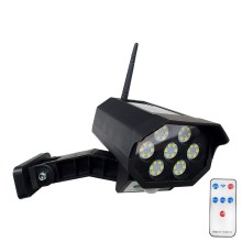 Caméra de sécurité factice avec détecteur LED/3,7V IP44 noir + Télécommande