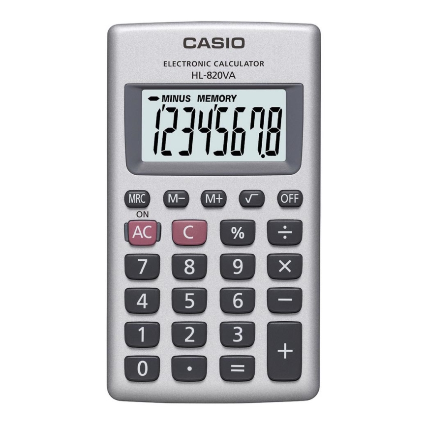 Casio - Zak Rekenmachine 1xLR54 zilver