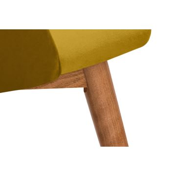 Chaise de salle à manger BAKERI 86x48 cm jaune/chêne clair