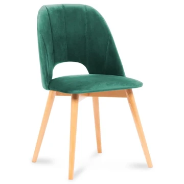 Chaise de salle à manger TINO 86x48 cm vert foncé/chêne clair