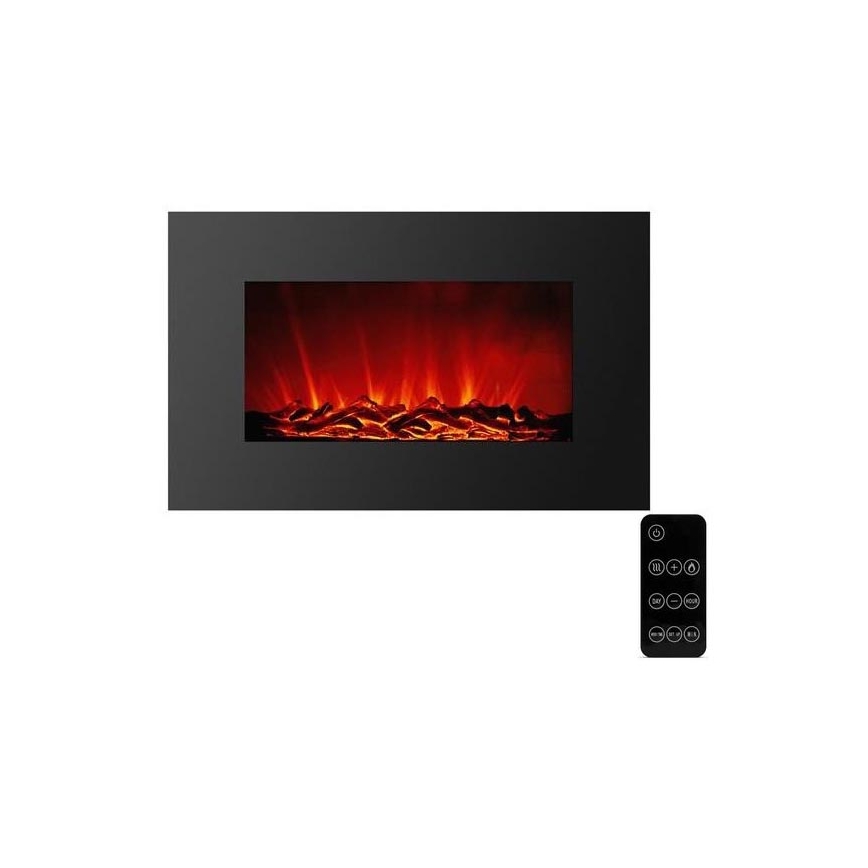 Cheminée électrique murale avec chauffage LED/2000W/230V 56x88 cm