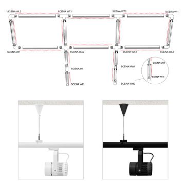 Connecteur SCENA WX2 droit noir