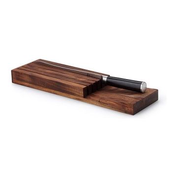 Continenta C4873 - Organisateur de couteaux 39x11x3,5 cm acacia