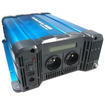 Convertisseur de tension 2000W/12/230V + télécommande