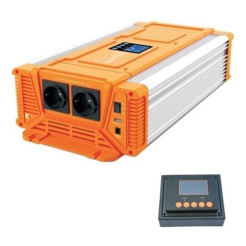 Convertisseur de tension 2000W/12V/230V + télécommande filaire