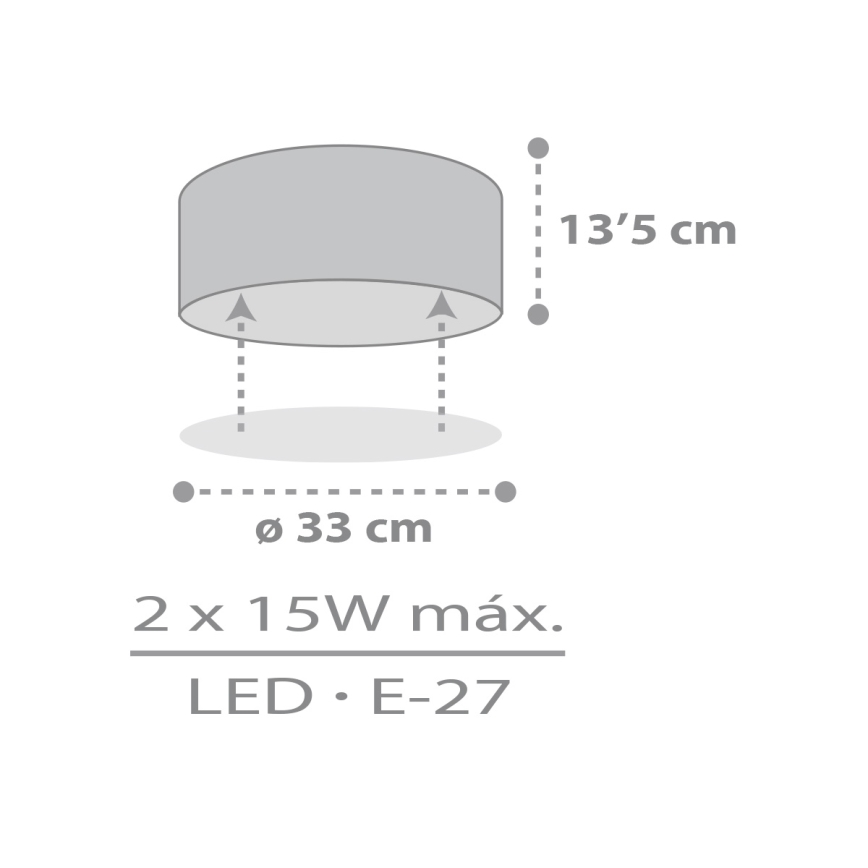 Dalber 42006E - Plafondlamp kinderkamer COLOR LIGHT 2xE27/15W/230V wit