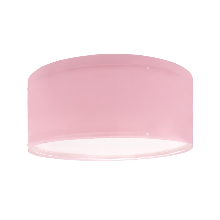 Dalber 42006S - Plafondlamp kinderkamer COLOR LIGHT 2xE27/15W/230V roze