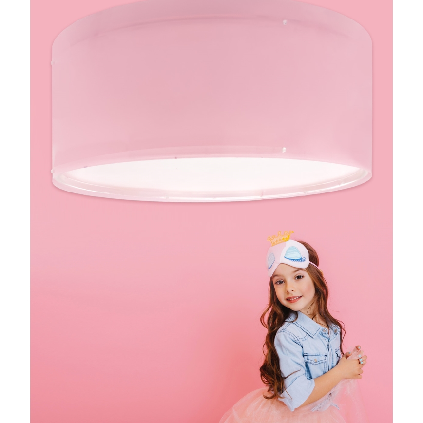 Dalber 42006S - Plafonnier enfant COLOR LIGHT 2xE27/15W/230V rose