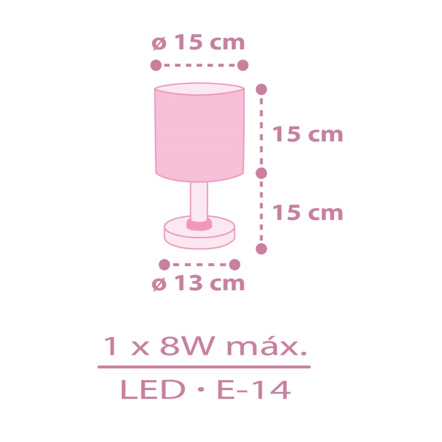 Dalber 42491 - Kleine kinderlamp FAIRY DREAMS 1xE14/8W/230V