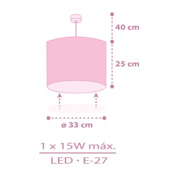 Dalber 42492 - Hanglamp voor kinderen FAIRY DREAMS 1xE27/15W/230V