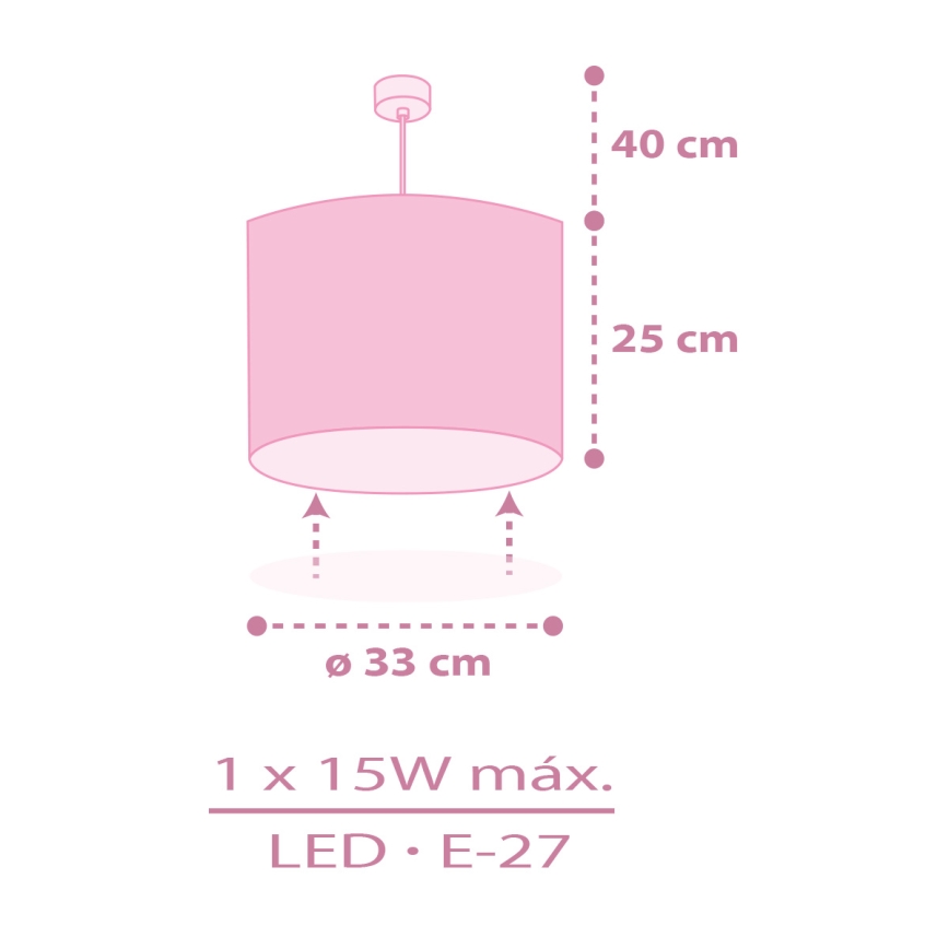 Dalber 42492 - Hanglamp voor kinderen FAIRY DREAMS 1xE27/15W/230V