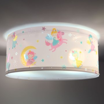 Dalber 42496 - Plafondlamp kinderkamer FAIRY DREAMS 2xE27/15W/230V