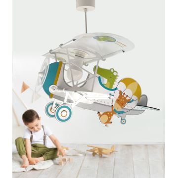 Dalber 54542 - Hanglamp voor kinderen LITTLE CROCODILE 1xE27/15W/230V