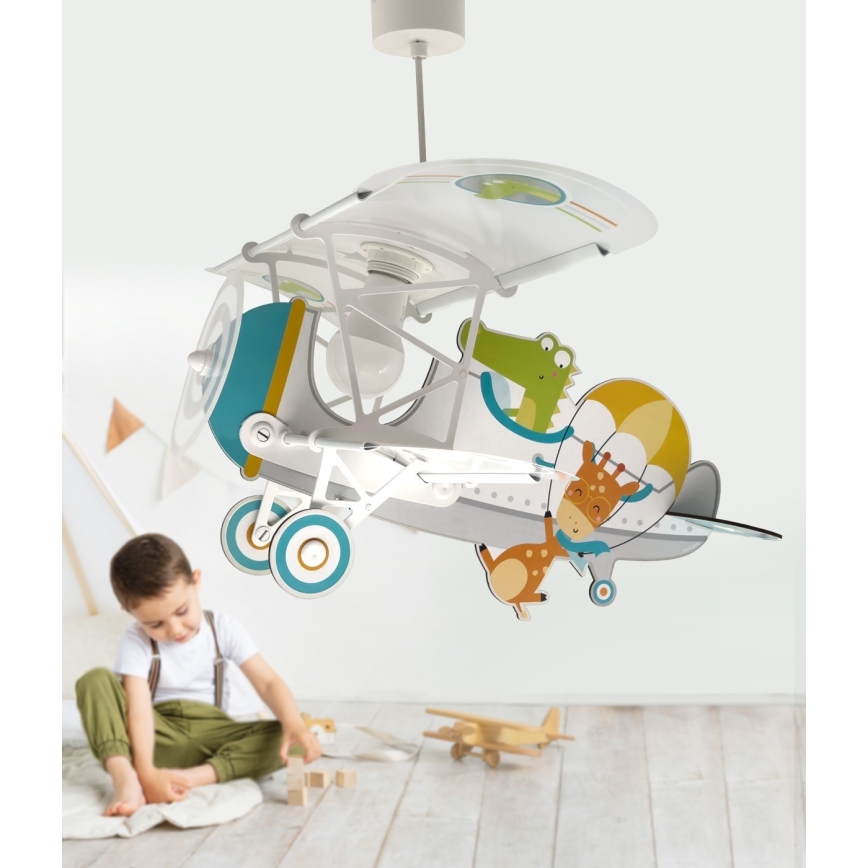 Dalber 54542 - Hanglamp voor kinderen LITTLE CROCODILE 1xE27/15W/230V