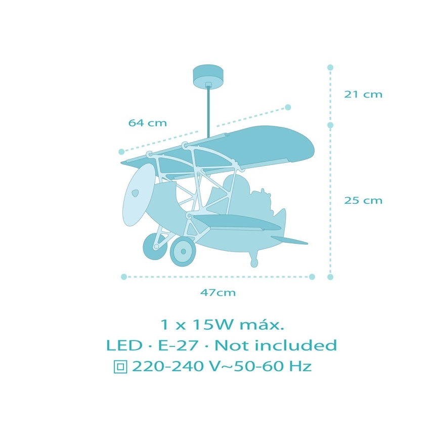 Dalber 54602 - Hanglamp voor kinderen LITTLE LION 1xE27/15W/230V