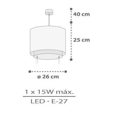 Dalber 60622 - Hanglamp voor kinderen RHICO AND CROCO 1xE27/15W/230V