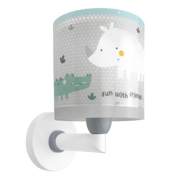 Dalber 60629 - Wandlamp voor kinderen RHICO AND CROCO 1xE27/15W/230V