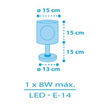 Dalber 60651 - Kleine kinderlamp PIRAAT ISLAND 1xE14/8W/230V