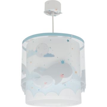 Dalber 61172T - Hanglamp voor kinderen WHALE DREAMS 1xE27/15W/230V blauw