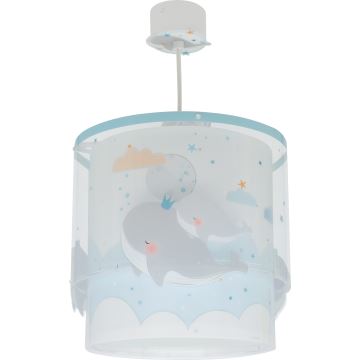 Dalber 61172T - Hanglamp voor kinderen WHALE DREAMS 1xE27/15W/230V blauw