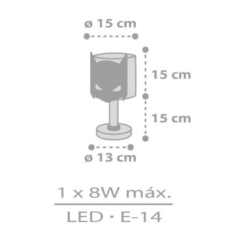 Dalber 61801 - Kleine kinderlamp DARK HERO 1xE14/8W/230V