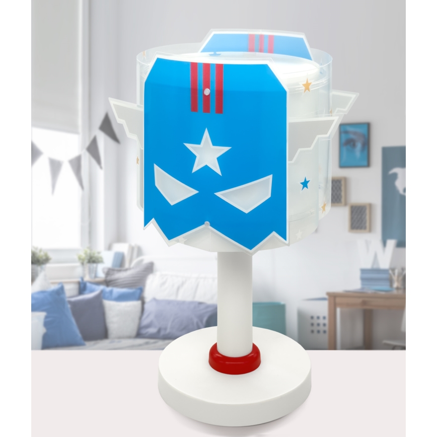 Dalber 61811 - Kleine kinderlamp BLAUW HERO 1xE14/8W/230V