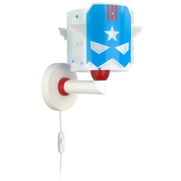 Dalber 61819 - Wandlamp voor kinderen BLAUW HERO 1xE27/15W/230V