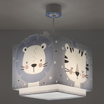 Dalber 63112T - Hanglamp voor Kinderen JUNGLE 1xE27/15W/230V blauw