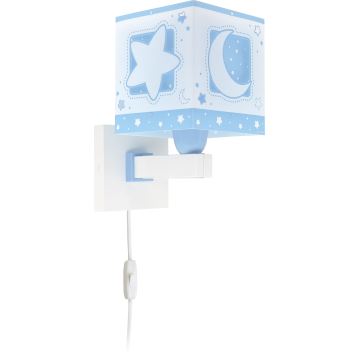 Dalber 63239T - Wandlamp voor kinderen MOONLIGHT 1xE27/15W/230V blauw