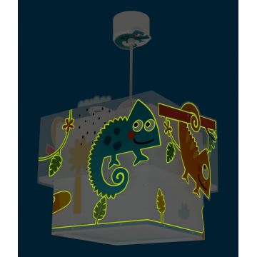 Dalber 63312 - Hanglamp voor kinderen HAPPY JUNGLE 1xE27/15W/230V