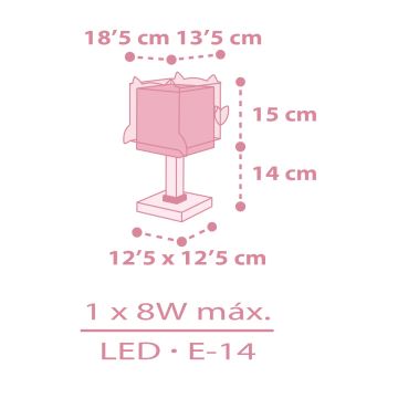 Dalber 64481 -  Kleine kinderlamp LITTLE FRIENDS 1xE14/8W/230V