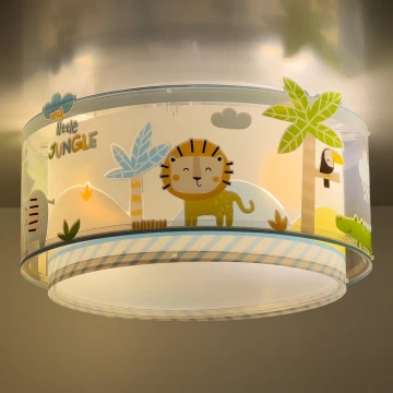 Dalber 76116 - Plafondlamp voor Kinderen JUNGLE 2xE27/15W/230V