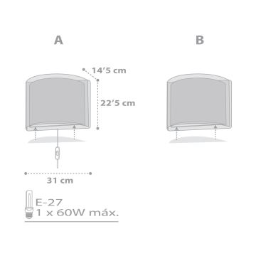 Dalber 81198E - Kinderwandlamp LIGHT FEELING 1xE27/60W/230V