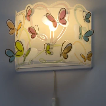 Dalber D-62148 - Applique murale enfant BUTTERFLY 1xE27/60W/230V