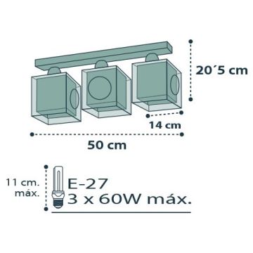 Dalber D-74553 - Plafonnière kinderkamer PIRATES 3xE27/60W/230V