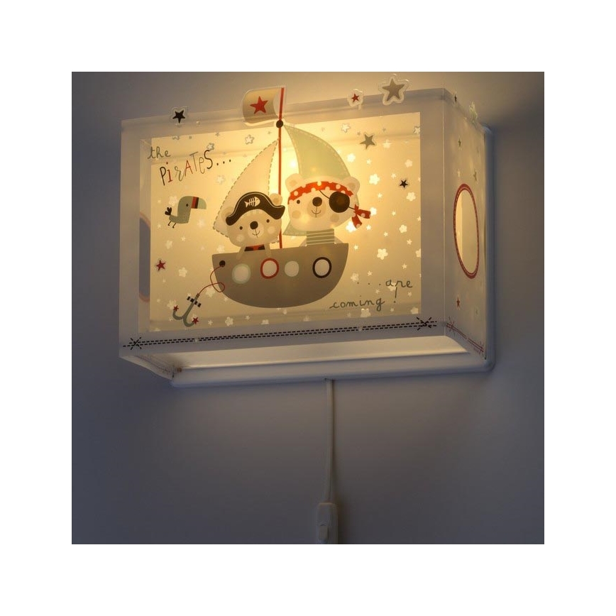 Dalber D-74558 - Wandlamp kinderkamer PIRATES 1xE27/60W/230V