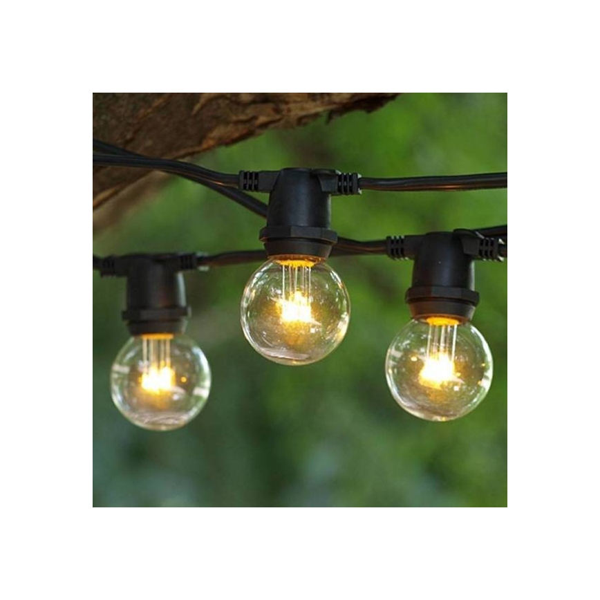 Decoratieve ketting voor buiten MIMOSA 15x E27 / 1,3W / 230V IP44 15m