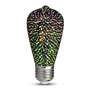 Decoratieve LED 3D Lamp FILAMENT ST64 E27/3W/230V 3000K