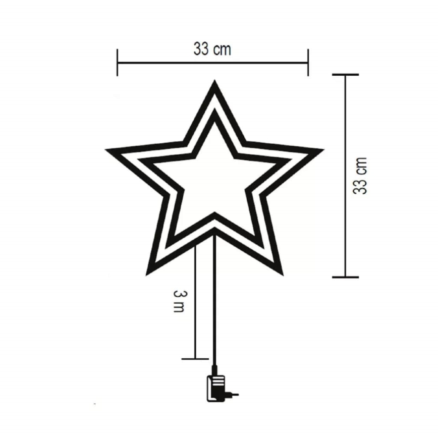 Décoration de fenêtre de Noël 35xLED/230V IP44 blanc chaud