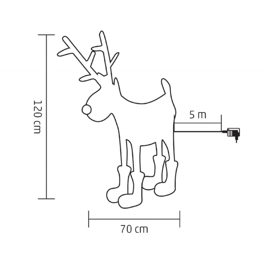 Décoration de Noël 100xLED/230V IP44 renne