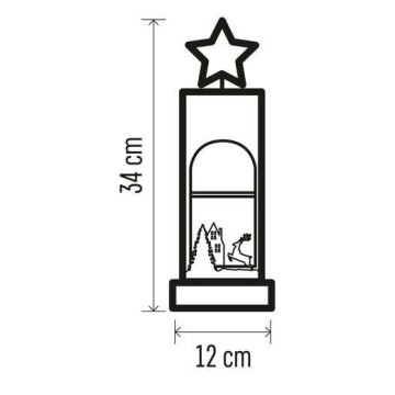 Décoration de noël 5xLED/2xAA étoile