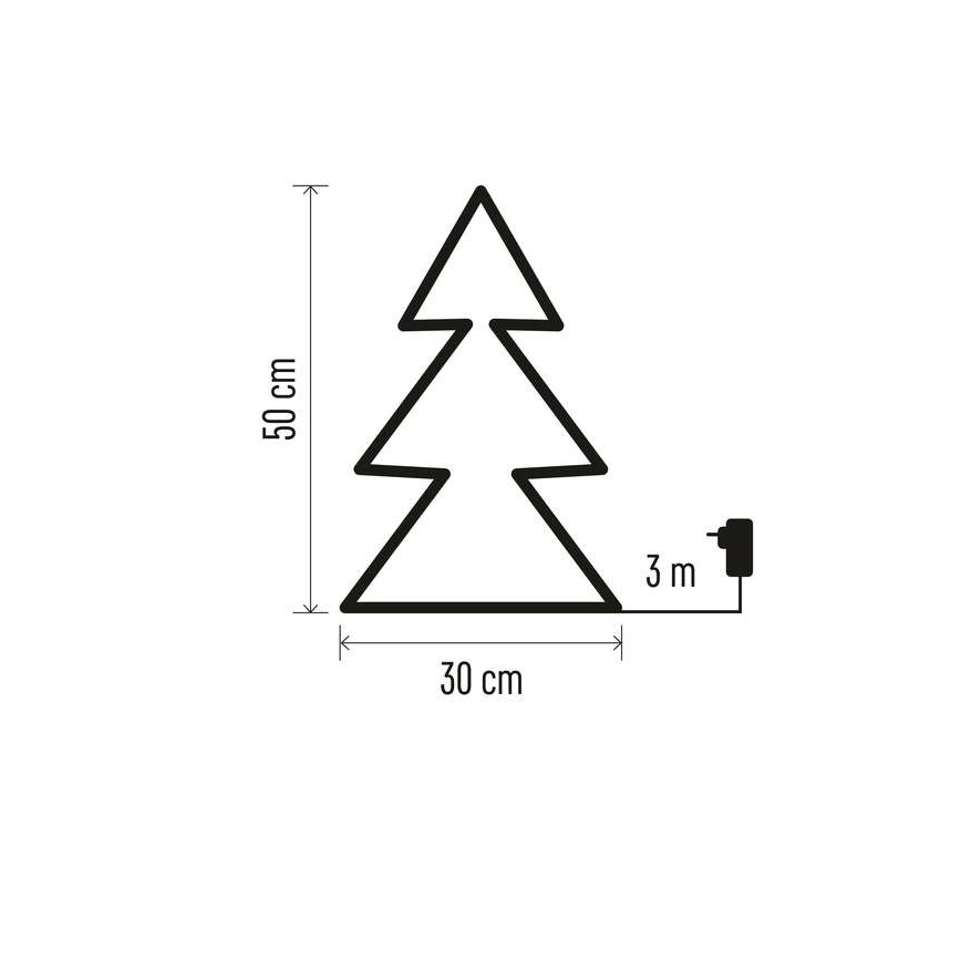 Décoration de noël d'extérieur 90xLED/1,2W/230V IP44 sapin