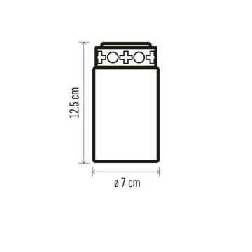 Décoration d'extérieur 1xLED/2xC IP44 rouge