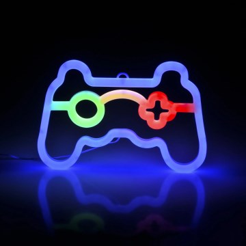 Décoration murale néon GAME LED/3W/3xAA USB bleu