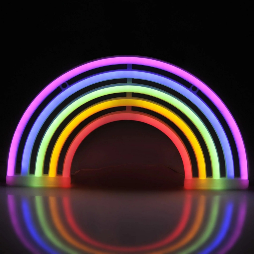 Décoration murale néon RAINBOW LED/3W/3xAA USB multicolore