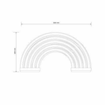 Décoration murale néon RAINBOW LED/3W/3xAA USB multicolore