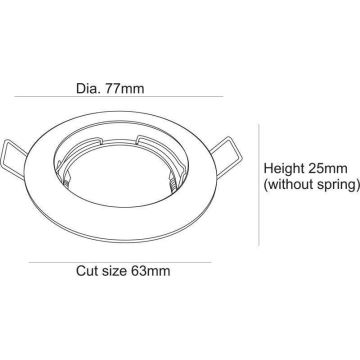 Deko-Light 120017 - Inbouwverlichting RUND 1xGU5,3-MR16/35W/12V wit