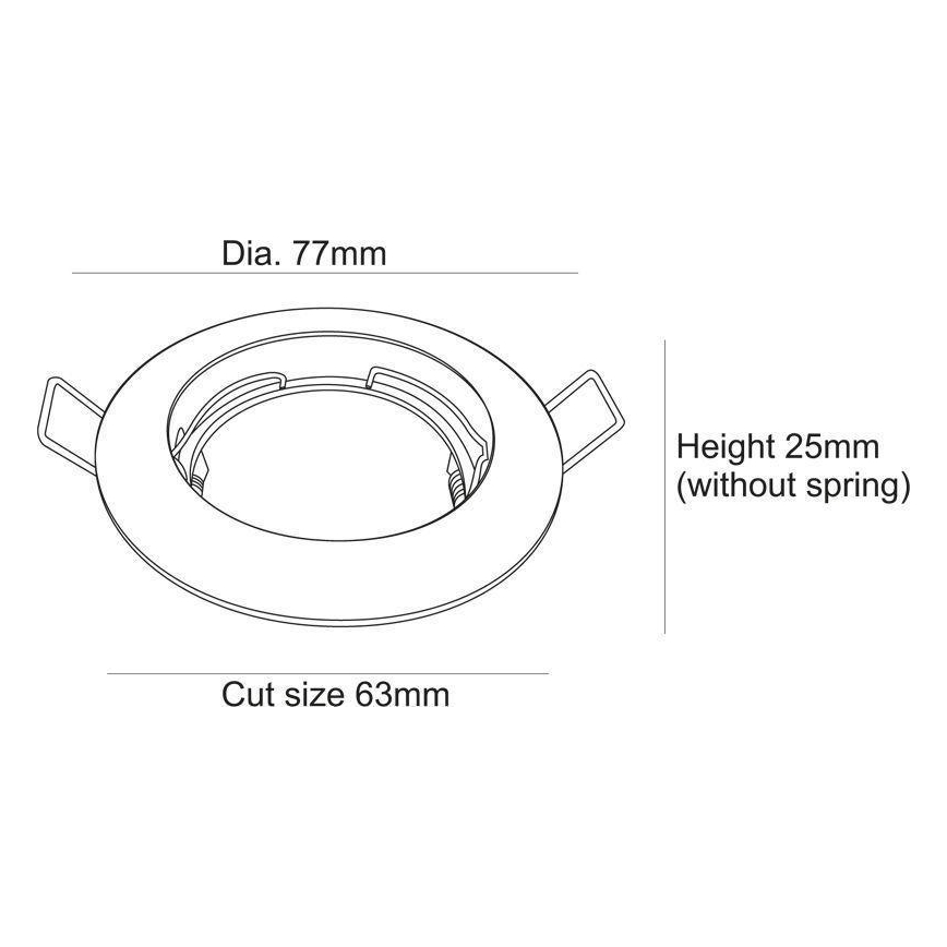 Deko-Light 120018 - Inbouwverlichting RUND 1xGU5,3-MR16/35W/12V glanzend chroom